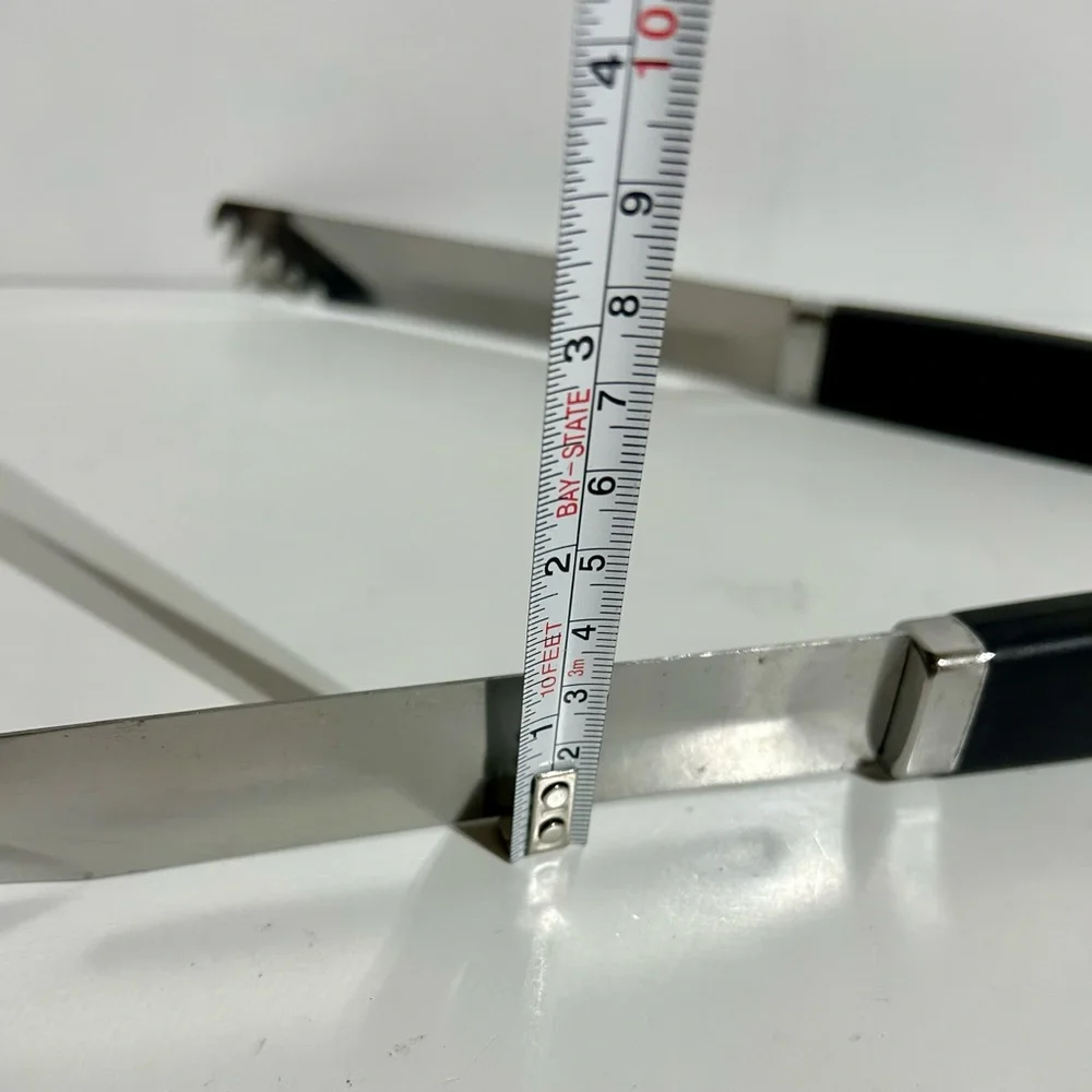 Barbeque Tongs BBQ Grill Stainless Steel Plastic Handle 15” Grilling Outdoorsy